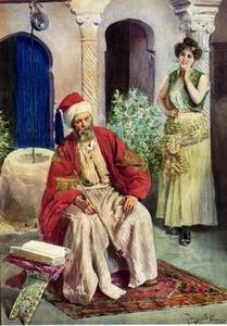 Arab or Arabic people and life. Orientalism oil paintings 125
